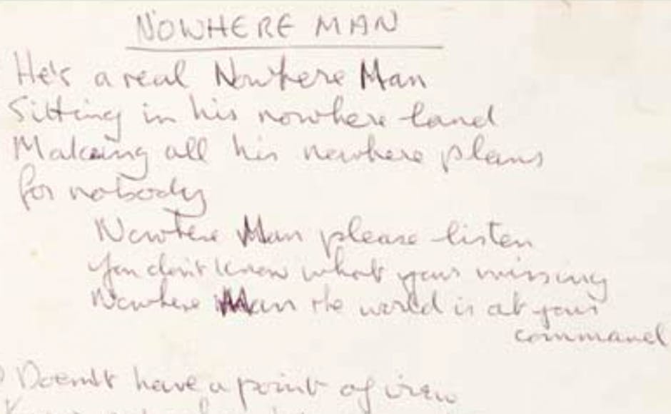 Mis aux enchères le 18 novembre 2003 : "Nowhere Man 